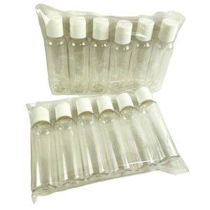 Clear Plastic Empty Bottles Refill Travel Reuse 6 pcs 100 ml u